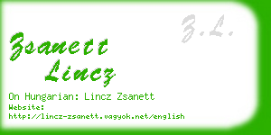 zsanett lincz business card